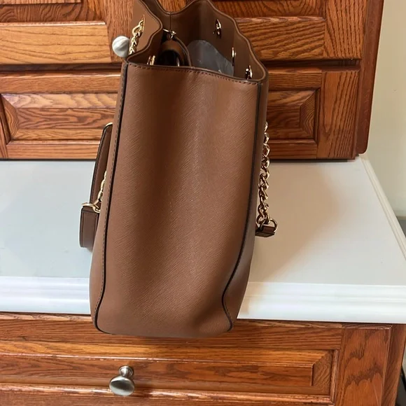 Michael Kors Brown Leather Tote Bag - Picture 4 of 5